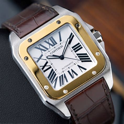 santos de cartier sizes|cartier santos 100 two tone.